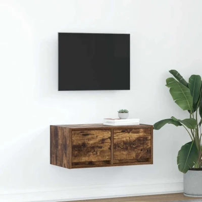 Afbeelding van vidaXL TV meubel 60x31x25,5 cm bewerkt hout gerookt eikenkleurig