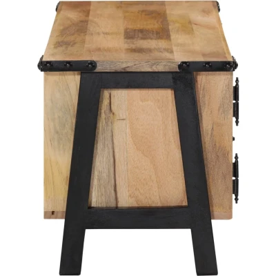Afbeelding van Tv meubel 110x35x40 cm massief mangohout
