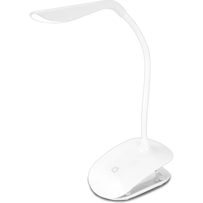 Afbeelding van LED Klemlamp Estoya Denib 3W Helder/Koud Wit 5500K Touch Schakelaar Dimbaar Flexibele Arm Mat Kunststof
