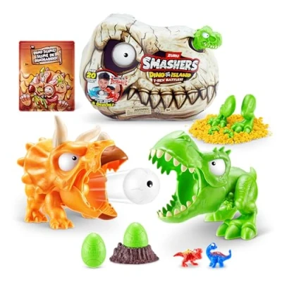 Afbeelding van Smashers Dino Island Petit T Rex Battles Playset, robot dinosaurus, prehistorisch, graven en verkennen