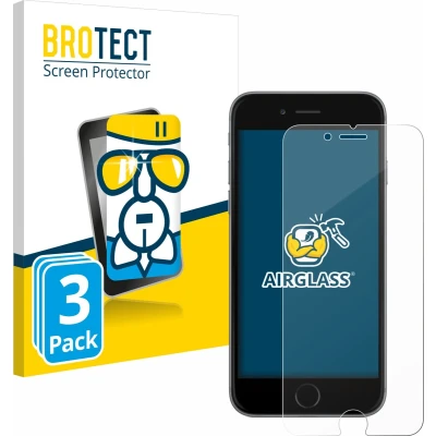 Afbeelding van BROTECT AirGlass kogelwerende glasfolie (3 Stuk, Apple iPhone 6), Smartphone beschermfolie, Transparant