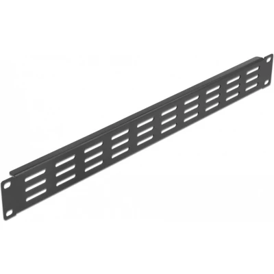 Afbeelding van 19 ″ netwerkkast paneel met ventilatieslots horizontaal 1U zwart