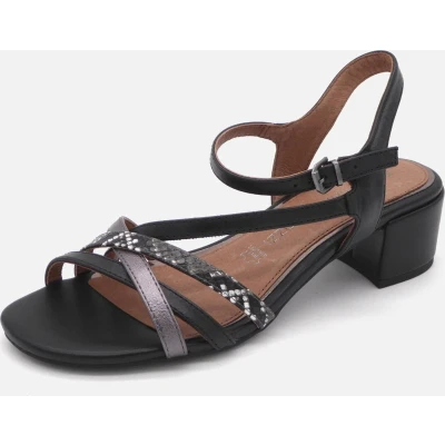 Afbeelding van Marco Tozzi Dames Sandalette 28223 098 Zwart/Combi Maat 42