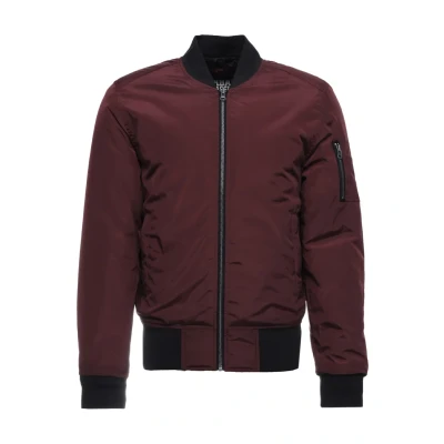 Afbeelding van Urban Classics 2TONE Bomber Jacket Bomberjacks, Heren, Maat: Large, Burgundy/black