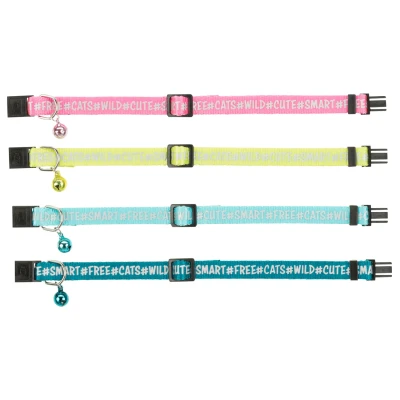 Afbeelding van Trixie Halsband Kat Safer Life Print / Poot Assorti