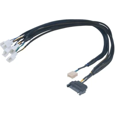 Afbeelding van Akasa smart pwm cable for 5pwm case fans and coolers, sata power (flexa fp5s, black braided)