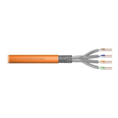 Image de DIGITUS Câble en vrac 250 m 5 mm SFTP, PiMF CAT 7 IEEE 802.3an/IEEE 802.5 sans halogène, colonne montante, solide, campus orange, RAL 2000