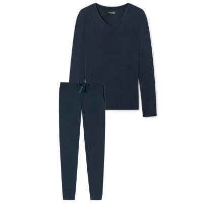 Afbeelding van Schiesser SET Pyjama, Dames, Maat: 38, Dunkelblau