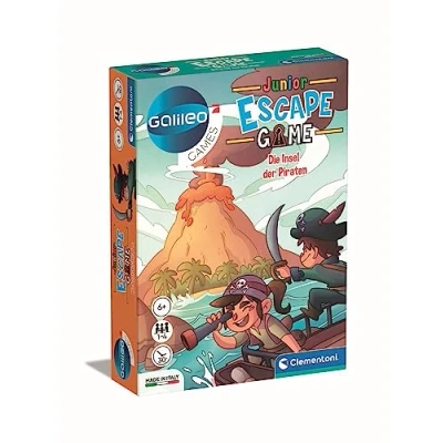 Afbeelding van Clementoni Galileo Escape Game Junior Het eiland van de piraten klimspel voor kinderen vanaf 6 jaar gezelschaps en familiespel 59337