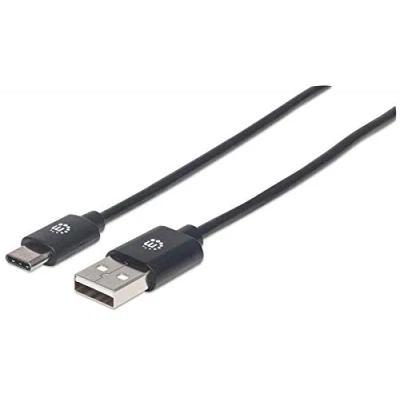 Afbeelding van Manhattan USB kabel 2.0 A stekker, C stekker 0.50 m Zwart 354912