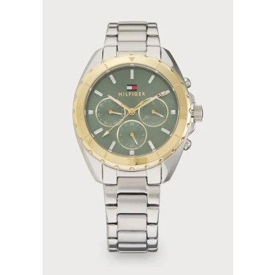 Afbeelding van Tommy Hilfiger Mellie Horloge green/silver/goldcoloured, Dames, Maat: One Size, Green/silver/gold coloured
