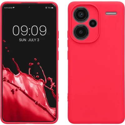 Afbeelding van kwmobile telefoonhoesje geschikt voor Xiaomi Redmi Note 13 Pro+ 5G / Pro Plus Hoesje smartphone Precisie camera uitsnede TPU back cover in neon roze