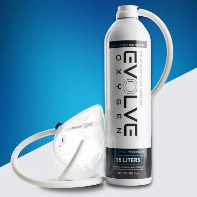 Afbeelding van Evolve Oxygen 35L met Masker Pure Zuurstof (97%) Zuurstoffles Gemakkelijk in Gebruik