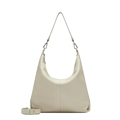 Afbeelding van LIEBESKIND BERLIN Leren Schoudertas Paris Hobo Bag Milk Beige