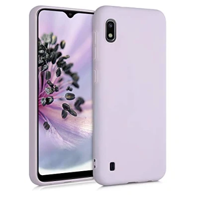 Afbeelding van kwmobile telefoonhoesje geschikt voor Samsung Galaxy A10 Hoesje smartphone Back cover in lila wolk