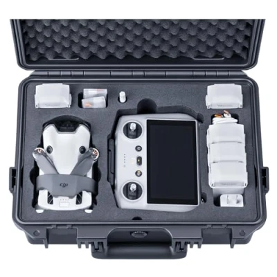 Afbeelding van Lykus Titan MM410 waterdichte harde hoes voor DJI Mini 4 Pro/Mini 3/Pro en RC2/RC/RC N2/N1, ondersteunt 7 batterijen RC snoer [alleen hoes]