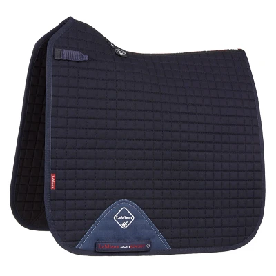 Image de LeMieux Tapis de Selle Prosport Plain Square D Ring Dressage Marin S/M