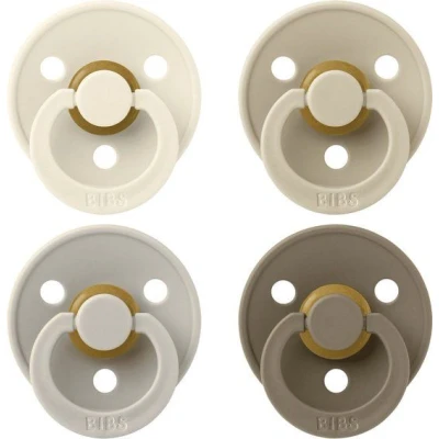 Afbeelding van Bibs Ivory/Sand/Vanilla/Dark Oak 0 6 mnd 4 stuks Fopspeen 110460