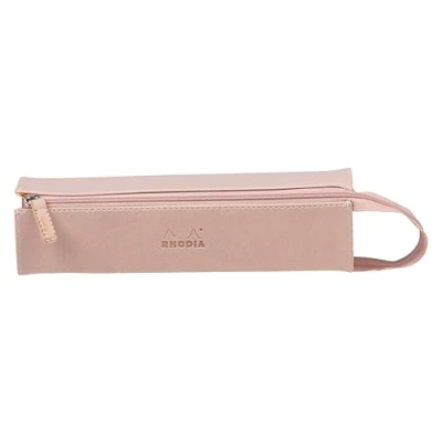 Afbeelding van RHODIA Rhodiarama, 319030C, pennenetui, rozenmotief, 23 x 5 cm, platte opening voor gebruik als etui, kunstleer, opbergen van pennen, potloden, viltstiften, kleine accessoires