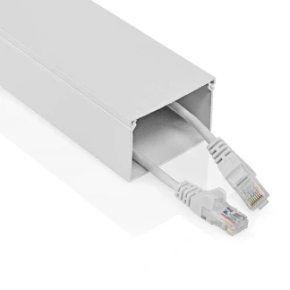 Afbeelding van Kabelgoot muur Nedis 40 mm kabel (1.1 meter, Aluminium, Zwart)