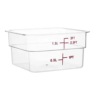Image de Hygiplas Conteneur de Stockage Carré Polycarbonate 1.5Ltr