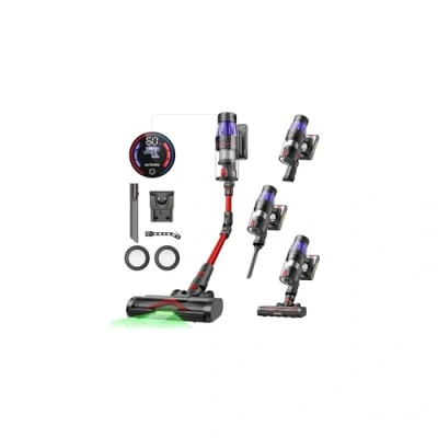 Afbeelding van Ultenic U16 Flex draadloze stofzuiger, 45 kpa/60 min, zeer krachtig, GreenEye technologie, opvouwbare buis, anti klitborstel voor tapijt, dierenharen, harde vloer en auto
