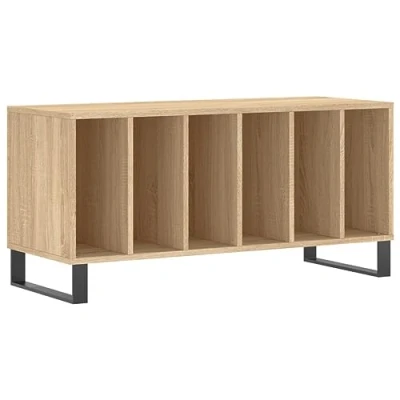 Afbeelding van Platenkast 100x38x48 cm bewerkt hout sonoma eikenkleurig