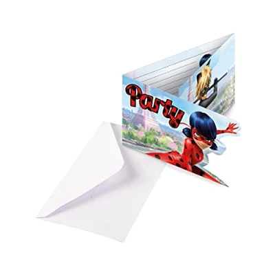 Afbeelding van Uitnodiging Ladybug 8 stuks