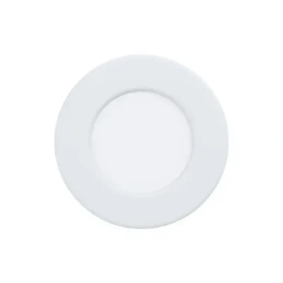 Afbeelding van EGLO LED inbouwspot Fueva 5, Ø 8,6 cm, spot van staal en een kunststof verlichtingsoppervlak, inbouwlamp in wit, badkamer plat, lage inbouwdiepte 26 mm, neutraal IP44