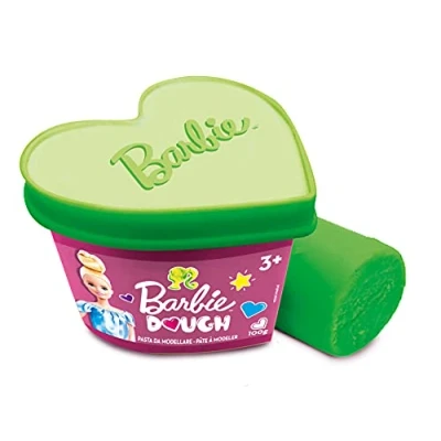 Afbeelding van Liscianigiochi Lisciani, Barbie Dough, hartvormige potten, boetseerklei, 100 g, 88737 creatief spel voor meisjes vanaf 3 jaar, meerkleurig (88737)