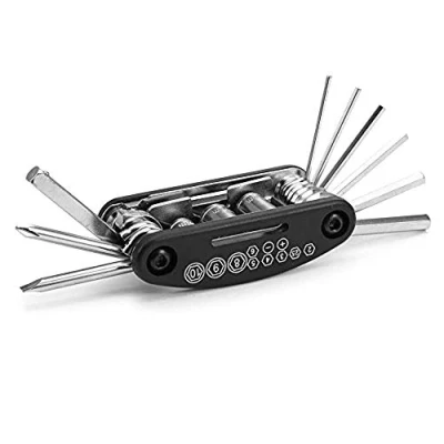 Afbeelding van MMOBIEL 16 in 1 Multi functionele Fiets Reparatie Set voor o.a. Race Fietsen en Mountain Bikes Zwart