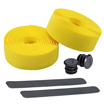 Afbeelding van BBB Cycling RaceRibbon Stuurtape Antislip Stuurlint Racefiets Stretch Materiaal Geel 2 Rollen BHT 01