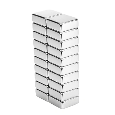Afbeelding van Yizhet Krachtige supersterke neodymium magneet om te knutselen voor wandpanelen, koelkast, whiteboard, vierkant, 10 x 4 mm (20 stuks)