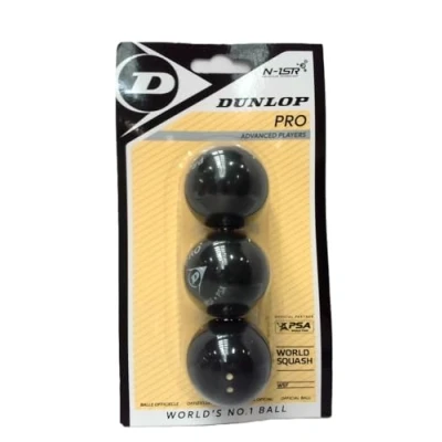 Afbeelding van Dunlop Pro Blister Squashballen Zwart