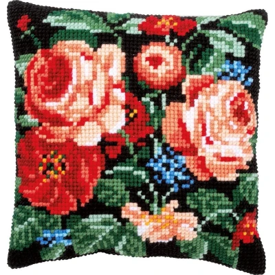 Afbeelding van Stilleven met bloemen versie 2 Kruissteekkussen pakket