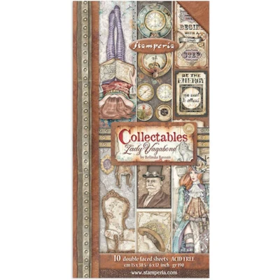 Afbeelding van Stamperia Lady Vagabond Lifestyle (SBBV14) 6x12 Inch Paper Pack