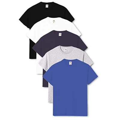 Afbeelding van Fruit of the Loom Original T shirt voor heren (set van 5 stuks)