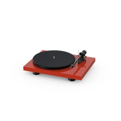 Afbeelding van Pro Ject Debut carbon EVO Audiospeler met leesarm, elektronische snelheidsschakeling en voorgemonteerde 2M rode microfoon (glanzend rood)