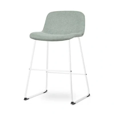 Afbeelding van Nolon Nino Mats Barkruk Zacht Groen Wit Onderstel 65 cm