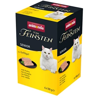 Afbeelding van 6x100g Senior met Gevogelte animonda Vom Feinsten Kattenvoer