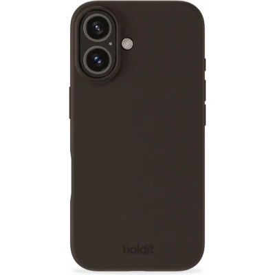Afbeelding van Holdit Hoesje Geschikt voor iPhone 16 Plus Siliconen Silicone Case bruin
