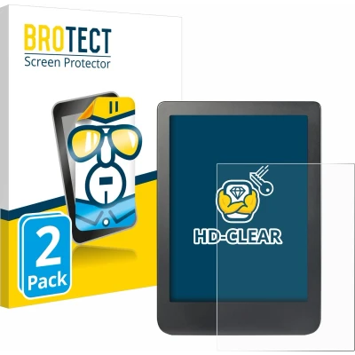 Afbeelding van BROTECT Screenprotector voor Kobo Clara HD (6&quot;) / BW Colour Folie Beschermfolie transparant (2 Stuks)