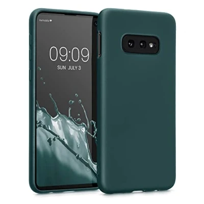 Afbeelding van kwmobile telefoonhoesje geschikt voor Samsung Galaxy S10e Hoesje smartphone Back cover in metallic petrol