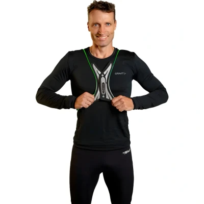 Afbeelding van Bee Safe Led Vest USB Spider Green Groen Hardloop Accessoires