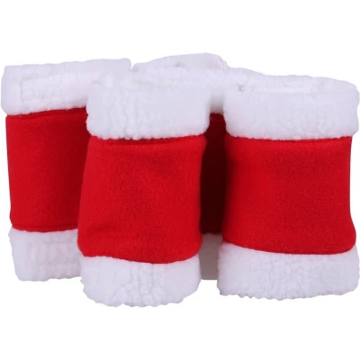 Afbeelding van QHP Beenbeschermers Christmas Rood/Wit