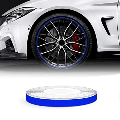 Image de Quattroerre Bandes Wheel Stripes Réfractifs pour les Jantes des Motos, Bleu, 5 mm x 6 mt