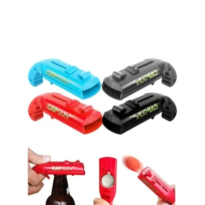 Afbeelding van Bierflesopener, Dop Gun Launcher Shooter Kroonkurkopeners voor Bar Obers Outdoor Home Party Bierliefhebbers Uitstekende verjaardagscadeaus Volwassenen (4)