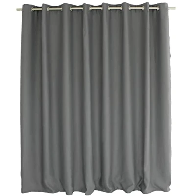 Afbeelding van ED ENJOY HOME Verduisteringsgordijn met zilveren oogjes, grijs, grote breedte, 300 x 240 cm, 100% polyester, Oeko Tex gecertificeerde stof, Réglisse collectie