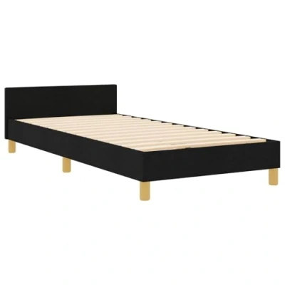 Afbeelding van vidaXL Bedframe Zwart Bewerkt hout 100 x 200 cm Duurzaam