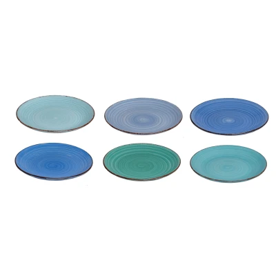 Afbeelding van Cookinglife Ontbijtborden Ocean Blue ø 19 cm 6 stuks
